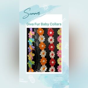 ORIGINAL DOG COLLARS!!DOG COLLARS DECORATED W/FLOWERS AND DIFFERENT DECORATION.